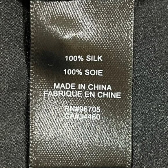 Rebecca Taylor Black Long Sleeve Silk Dress - Picture 8 of 9